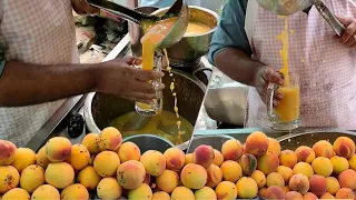 Peach Juice only 50 Rupees | Summer Street Drink Peach Juice | Aroo Sharbat at Pakistan Food Street