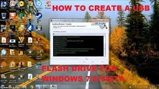 Windows 7/8/vista- CREATE a Bootable USB Drive