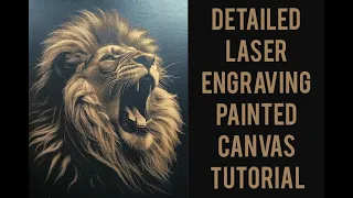 Detailed Laser Engraving Painted Canvas Tutorial