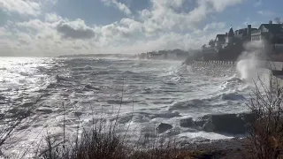 Waves in Marblehead, Massachusetts, 1/13/24, the Marblehead end of Preston Beach
