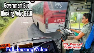 EXTREMELY SKIILED VOLVO DRIVING | Rayan Travels | VOLVO B11R BUS | Full Journey | Buses of Assam