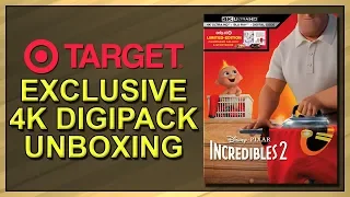 Incredibles 2 Target Exclusive 4K+2D Blu-ray Digipack Unboxing