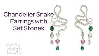 Cool Tools | Chandelier Snake Earrings with Set Stones by Karen Trexler