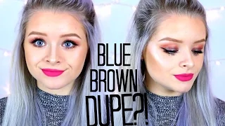 MAC BLUE BROWN DUPE?! FIRST IMPRESSION FACE! | sophdoesnails