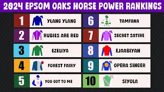 2024 Epsom Oaks Horse Power Rankings