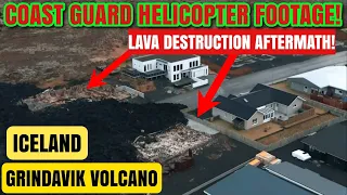 The Aftermath Of The Grindavik Eruption! Eruption Still Going! Coast Guard Aerial Footage!Jan15,2024