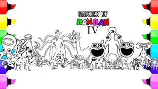 Garten of Banban 4 - First Trailer New Coloring Pages / How to color All New Monsters / [NCS MUSIC]