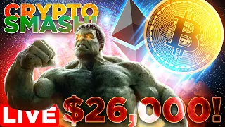 Bitcoin Smashes Past $26,000!! 🚨 Inflation Falls, Crypto Skyrockets!!!🚀🚀