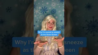 Why I’m scared to sneeze as Elsa #elsa #funny #shorts #frozen #snowman