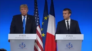 President Donald Trump, French Pres. Emmanuel Macron full remarks in Paris