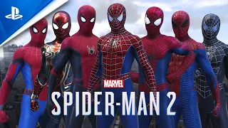 Marvel's Spider-Man 2 PS5 All Movie Suits Free Roam Gameplay (4K)