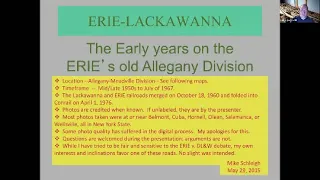 A Different Erie Lackawanna: The ERIE's Old Allegheny Division Before and in EL Times -Mike Schleigh