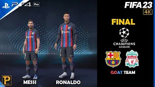 FIFA 23 - Messi & Ronaldo - Barcelona vs Liverpool | UCL Final Match | PS4™ Pro Gameplay [4K60]