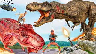 Elephants Best Action Movies Dinosaur (2023) | T-rex Attack | Jurassic Park 9 | Dinosaur | Ms.Sandy