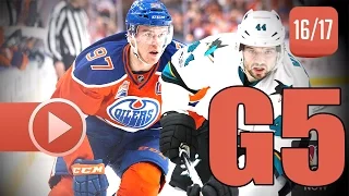 San Jose Sharks vs Edmonton Oilers. 2017 NHL Playoffs. Round 1. Game 5. April 20th, 2017. (HD)