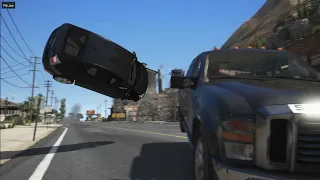 GTA 5 -- High speed ROLLOVER CRASHES