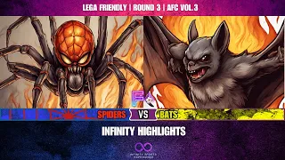 HIGHLIGHTS SPIDERS VS BATS | INFINITY AFC VOL. 3 | LEGA FRIENDLY