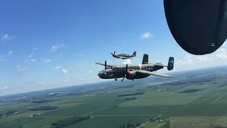 B-24 Liberator B-25 Mitchell P-51 Mustang formation flying