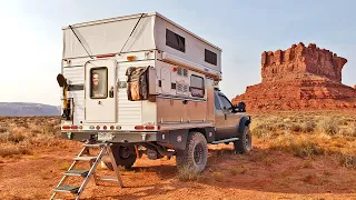 Nomad lives in Pop Up Four Wheel Camper Flat Bed Conversion - Interior Walk Through