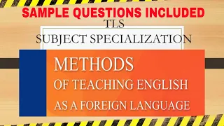 Methods of Teaching English part 2-Sample Questions included