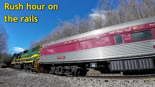 Rush hour on the rails in Lehigh Gorge State Park | April 7, 2024
