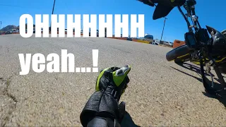 SLIP AND LOW SLIDE MOTORCYCLE CRASH!