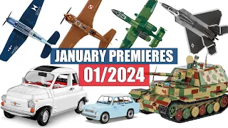 📅 JANUARY premieres from COBI - 01/2024 - Planes, tanks, cars #cobi #bricks