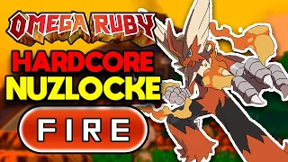 Pokemon Omega Ruby Hardcore Nuzlocke - Fire Type ONLY! (No Overleveling, No Items)