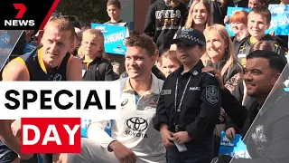 Adelaide boy's dying dream of being a police officer comes true | 7 News Australia