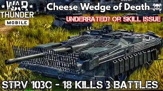 War Thunder Mobile - Cheese Wedge Strv 103c Underrated? Does it Suck? or Just SKILL Issue - 7+ Kills