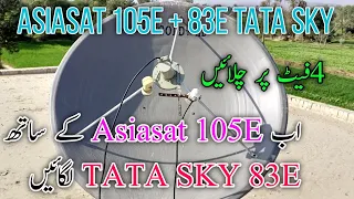 How To Set TATA SKY 83E With 105e Asiasat on 4feet dish Antena.