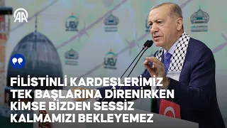 Cumhurbaşkanı Erdoğan, Parlamenterler Arası Kudüs Platformu 5. Konferansı’nda konuştu