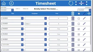 TimeSheet Application In Power apps