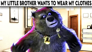 Puss in Boots Hears Death Whistle meme : My Little Brother Wants To Wear My Clothes