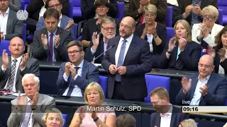 Martin Schulz (SPD) "AfD Misthaufen der Geschichte" am 12.09.18