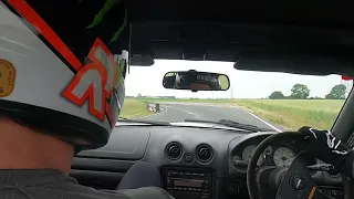 Blyton Park fast lap on used Ginetta Race Slicks in my MX5