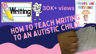 Teaching Writing to an Autistic child || Basic Strokes || Writing on dots || Steps for writing