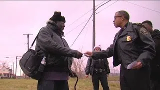 Detroit's police chief plays Secret Santa