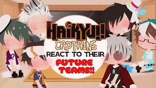 Haikyuu Past Captains React To Their Future Teams || Ft. Captains || Tysm for 1.12k!! ||  Gacha Club