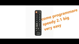 come programmare telecomando universale meliconi speedy 2.1 BIG