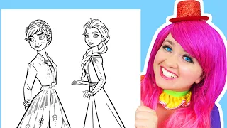 Coloring Frozen 2 Anna & Elsa