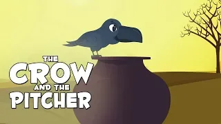 English Stories For Kids | The Crow And The Pitcher | Bedtime Stories For Babies