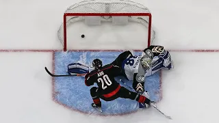 Aho wins the shootout in slow-motion