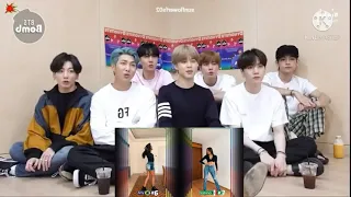 BTS reacting to now United Any & sabina Dancing modo turbo