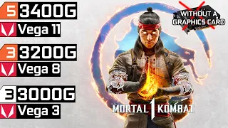 Mortal Kombat 1 - Ryzen 3 3200G Vega 8 - Ryzen 5 3400G Vega 11 - Athlon 3000G Vega 3