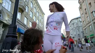 FIFA World Cup Fan Signs On Her White Clothes!