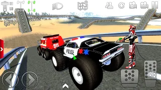 Offroad Outlaws - Fire Truck, police car Dirt Cars #2 driving Extreme Off_Road Gameplay Android ios