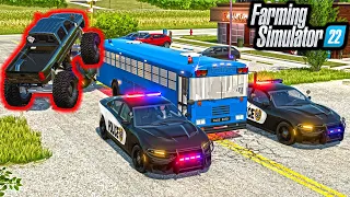 PRISONER TRANSPORT ATTACKED! (BIG LIFTED TRUCK) | Farming Simulator 22