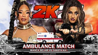 WWE 2K24 | Bianca Belair Vs Dakota Kai - Ambulance Match