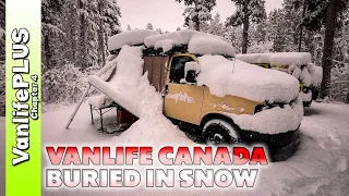 Vanlife in Canada - Woke Up BURIED Under Snow in May